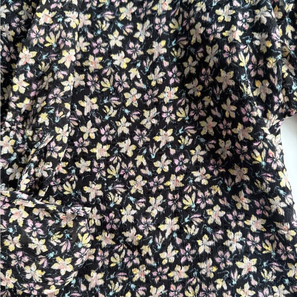 Rebecca Taylor Floral Silk Short Sleeve Louisa Ruffle Top Sz 8 Career  Romantic - Picture 9 of 13